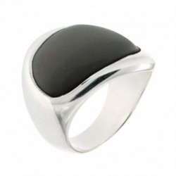 BAGUE NUGGET NOIR . 56