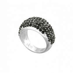 BAGUE DEMIE LUNE CRISTAUX DE SWAROVSKI