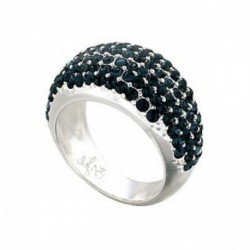 BAGUE DEMIE LUNE CRISTAUX DE SWAROVSKI