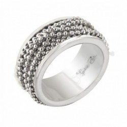 BAGUE BOBINE MULTICHAINE BOULE