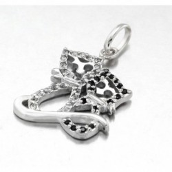 PEND AGT 2 CHATS CZ BLACK&WHITE
