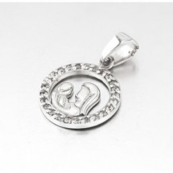 PENDENTIF ARGT+CZ VIERGE/ENFANT