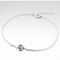 BRACELET AGT 2 VAGUES 1CZ PLACE