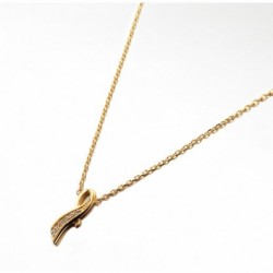 COLLIER PLAQUE OR RUBAN CZ