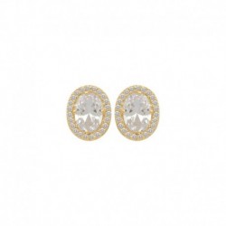 BO PLAQUE OR MARQUISE CZ BLANC