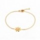 BRACELET 18CM PLAQUE OR FLEUR 1CZ