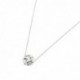 COLLIER 42 CM ARGENT 925 CZ CARRE