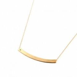 COLLIER 42CM PLAQUE OR BARETTE 1CZ