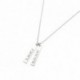COLLIER 42CM ARGENT 925 2 BARETTES GRAVEES