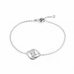 BRACELET 18CM ARGENT 925 FANTAISIE CZ CARRE