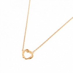 COLLIER 42 CM PLAQUE OR COEUR