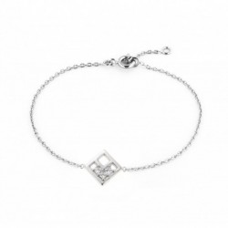 BRACELET 18CM ARGENT 925 CARRE 3CZ