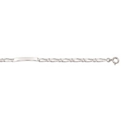 Larg. 3,2 mm - lg. 18 cm - Identité argent - super cheval alternée 1,1 - poids : 4,7 gr