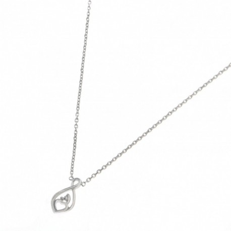 COLLIER 42CM ARGENT 925 MAMAN BEBE