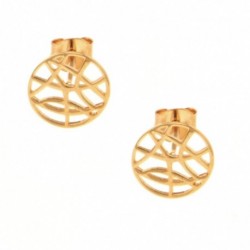 BO PLAQUE OR PUCE CERCLE LIGNES