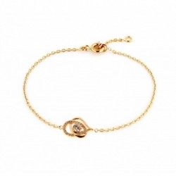 BRACELET 18CM PL OR BOUCLES ENTRELACEES OZ