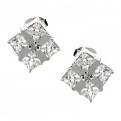 BO ARGENT 925 CROIX 4OZ CARRES