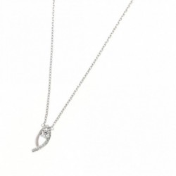 Collier 42cm Argent Rhodi