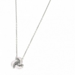 Collier 42cm Argent Fleur Orn