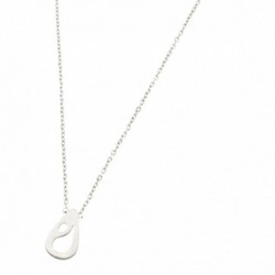 COLLIER 42CM ARGT TRIANGLE PERFORE GOUTTE