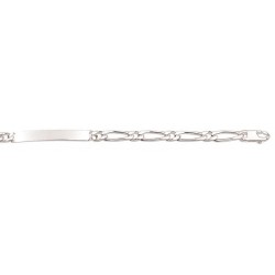 Larg. 4,0 mm - lg. 18 cm - Identité argent - super cheval alternée 1,1 - poids : 7,9 gr