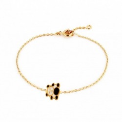 BRACELET POR 16CM OURSON NOIR ET BLANC