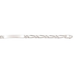 Larg. 4,0 mm - lg. 19 cm - Identité argent - super cheval alternée 1,1 - poids : 8,3 gr