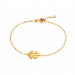 BRACELET 18CM PL OR DOUBLE CARRE