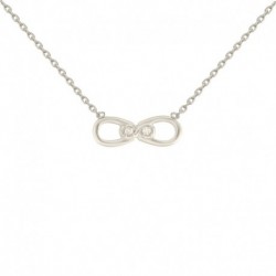 COLLIER 42CM ARGT INFINI CERTI DE OZ