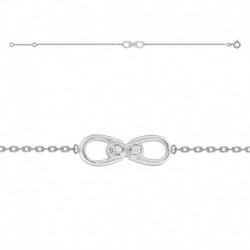 BRACELET 18CM ARGT INFINI CERTI DE OZ