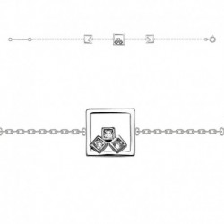 BRACELET 18CM ARGT CARRE CERTI DE 3 OZ