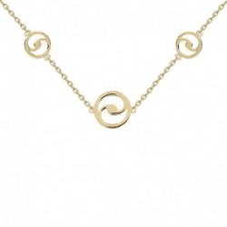 COLLIER 42CM PL OR FANTAISIE