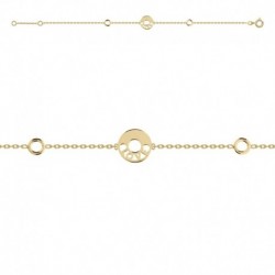 BRACELET 18CM PLAQUE OR LOVE