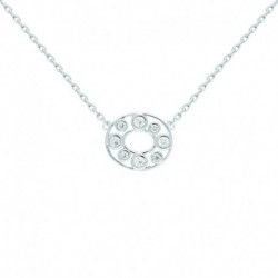COLLIER 42CM ARGT FANTAISIE OZ