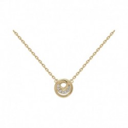 COLLIER 42CM PL OR CERCLE SPIRALE DE OZ