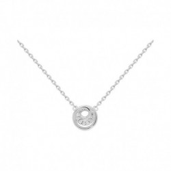 COLLIER 42CM ARGT CERCLE SPIRALE DE OZ