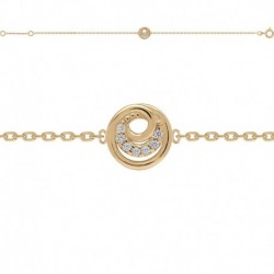 BRACELET 18CM PL OR CERCLE SPIRALE DE OZ