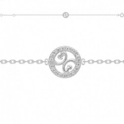 BRACELET 18CM ARGT CERCLE OZ FANTAISIE