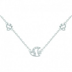 COLLIER 42CM AGT POISSON