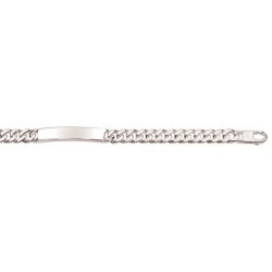 Larg. 5,8 mm - lg. 20 cm - Identité argent - gourmette diamantée 4 faces - poids : 15,7 gr