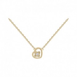 COLLIER 42CM POR COEUR & OZ