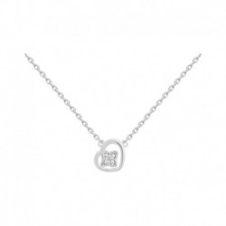 COLLIER 42CM BO PUCE POR COEUR & OZ