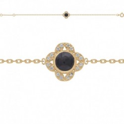 BRACELET 18CM POR FLEUR OZ ET DIOPSIDE BLACK