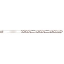 Larg. 4,0 mm - lg. 19 cm - Identité argent - super cheval alternée 1,3 - poids : 9,6 gr