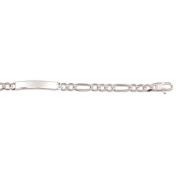 Larg. 5,7 mm - lg. 21 cm - Identité argent - ultra plate alternée 1,3 - poids : 10,8 gr