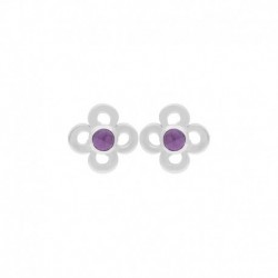 BO PUCE ARGT AMETHYSTE