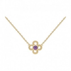 COLLIER 42 CM POR AMETHYSTE