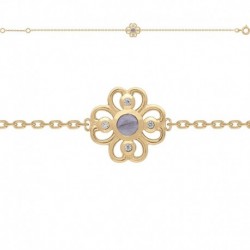 BRACELET 18 CM POR OZ ET IOLITE VIOLETTE