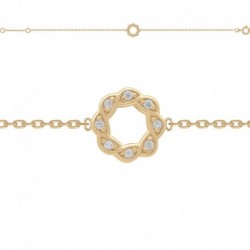 BRACELET 18CM POR FANTAISIE OZ BLANC