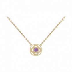 COLLIER 42 CM POR AMETHYSTE